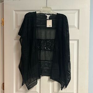 New with tags Lauren Conrad black eyelet material coverup/jacket